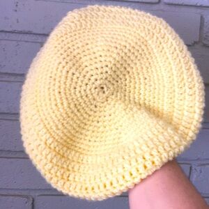 Cream Hand-Crocheted Fall/Winter Hat